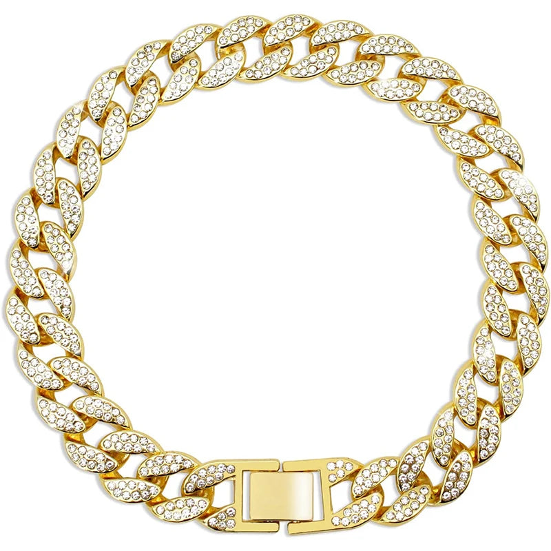 Pink Diamond Cuban Link Collar